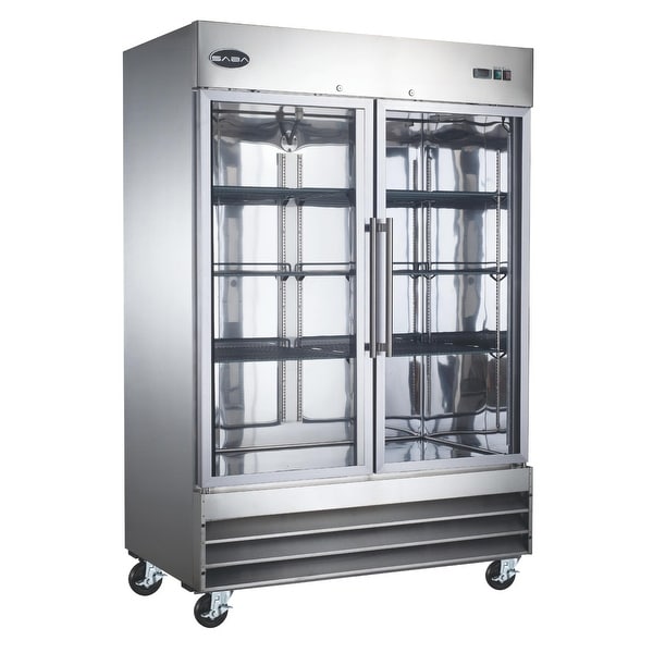 SABA Two Glass Door Commercial Reach In Cooler On Sale Bed