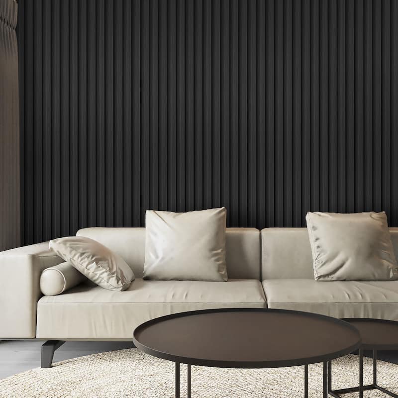 Art3d 96'' x 6'' Slat Wall Panels,WPC Acoustic Wall Paneling, 8pcs,32 sqft
