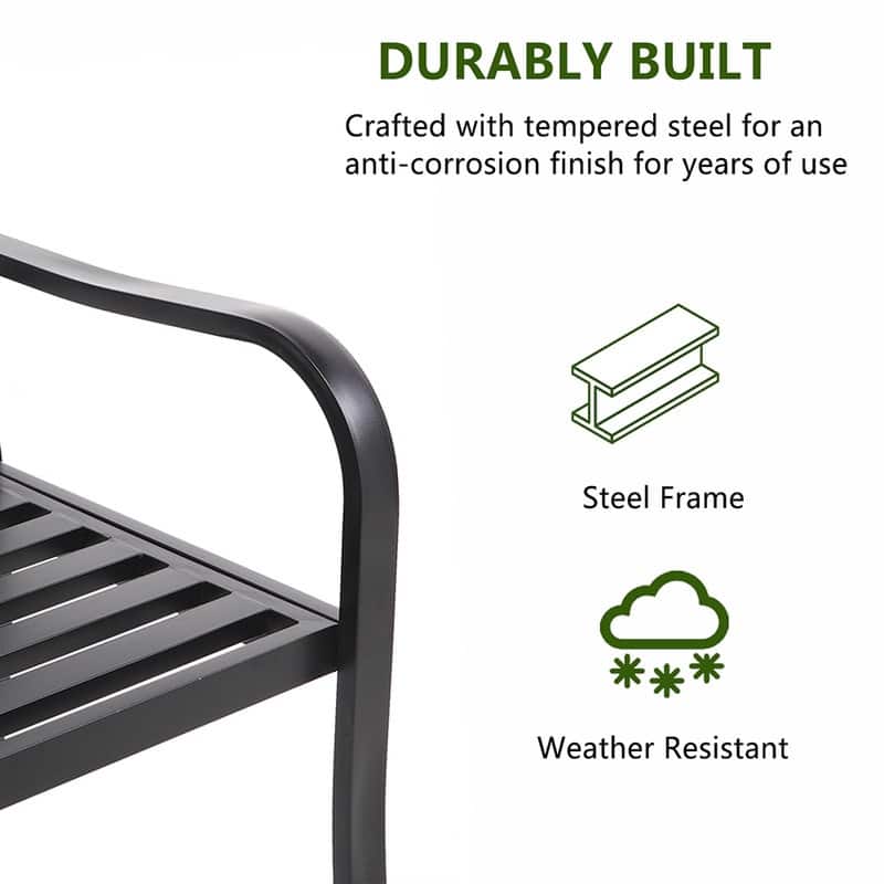 59 in. Outdoor Patio Garden Decorative Cast Iron Bench