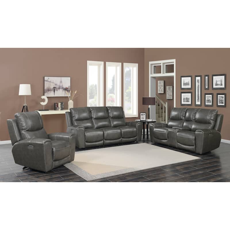Steve Silver Fyti Top Grain Leather Power Reclining 3-piece Set