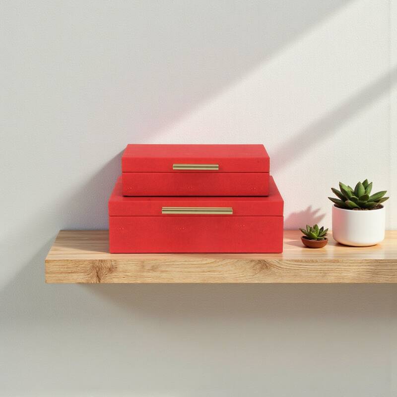 Lusan Black Vinyl Decorative Box Set