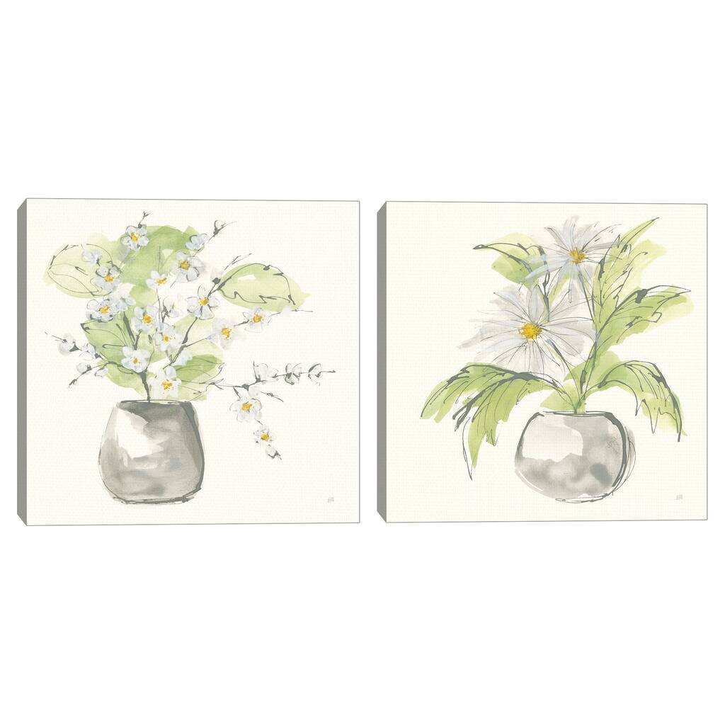 Plant Blossom I, Plant Blossom II by Chris Paschke Canvas Art Prints