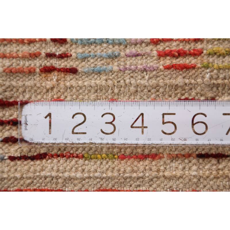 All-Over Trellis Geometric Moroccan Oriental Rug Handmade Wool Carpet - 6'7" x 9'11"
