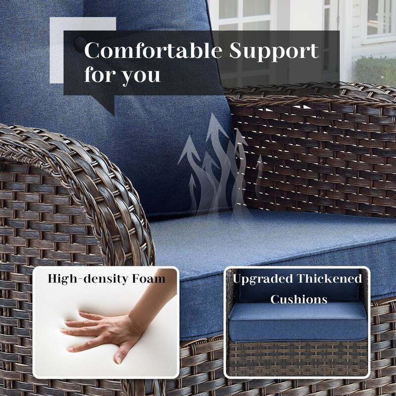 Outdoor Sectional Sofa with Chair Funiture Set