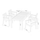 preview thumbnail 4 of 9, NewAge Products Outdoor Furniture Rhodes 5 Piece Patio Dining Set with 72 in. Table