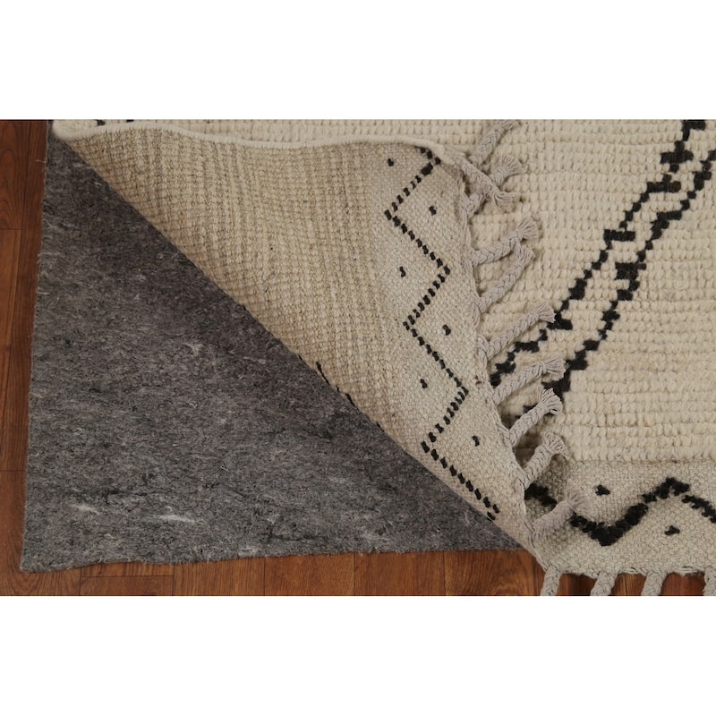 Trellis Modern Moroccan Area Rug Handmade Wool Carpet - 8'2"x 10'10"