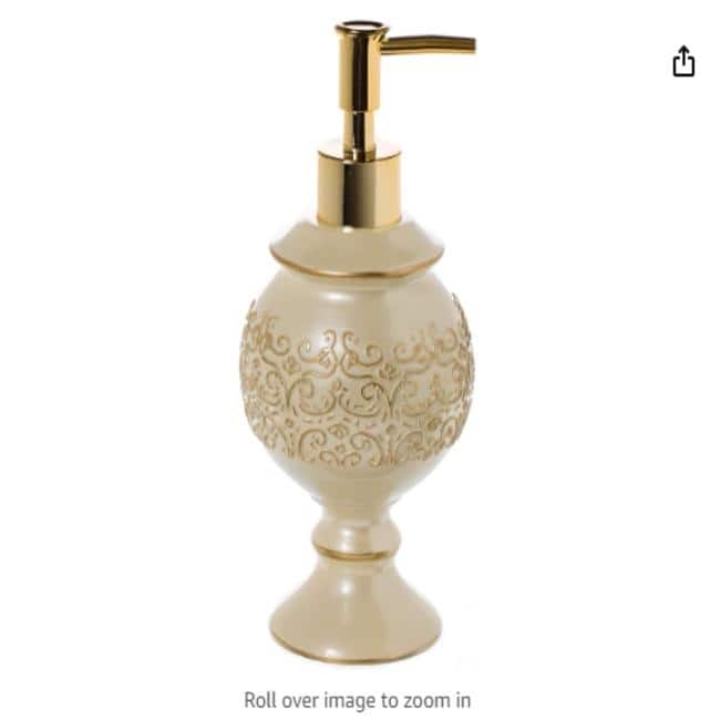 Creative Scents Shannon Beige Hand Soap Dispenser