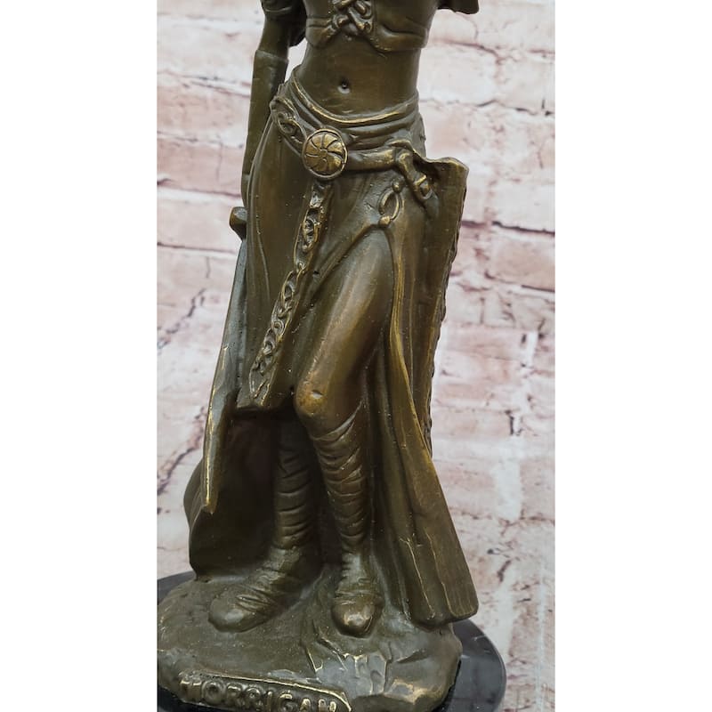 Mythological Goddess With Bird Bronze Sculpture - Celtic Norse Numbered Signed Art