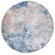 preview thumbnail 61 of 113, SAFAVIEH Aston Fedra Modern Abstract Rug 6'7" Round - Navy/Gold - Round