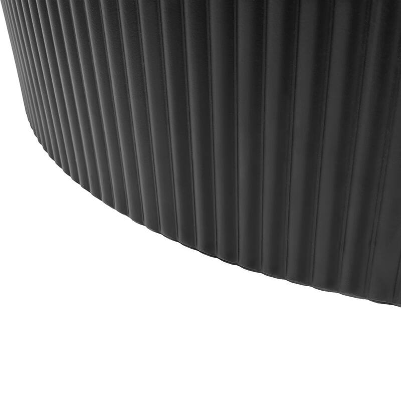 35.83" Stylish and Minimalist Wave Stripe Coffee Table, Modern Round Coffee Table for Living Room, Bedroom