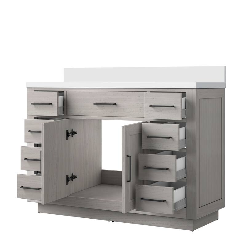 Abbey Bath Vanity with Quartz Top and Sink