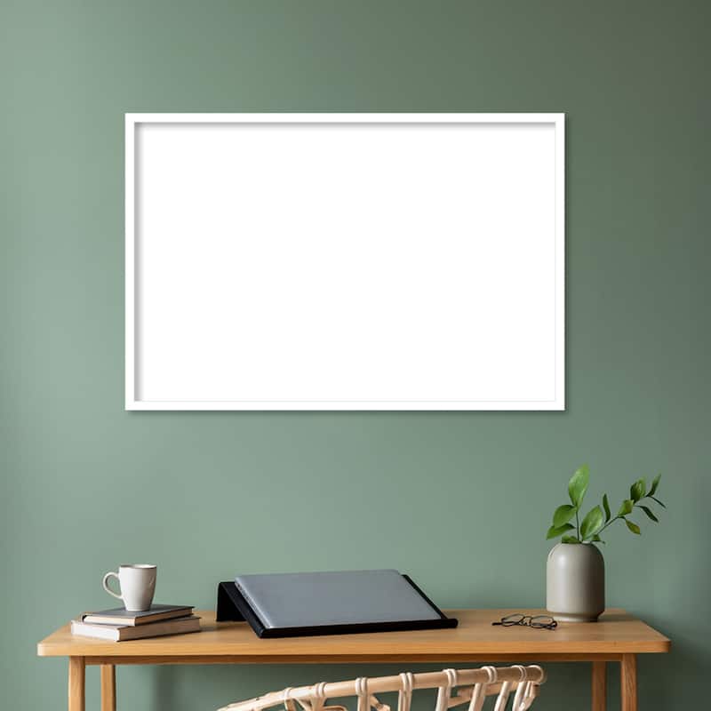 Amanti Art Svelte Clay Grey Framed Dry Erase Magnetic Board