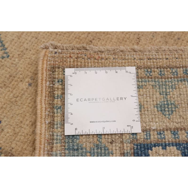 ECARPETGALLERY Hand-knotted Finest Ghazni Tan Wool Rug - 6'10 x 10'3