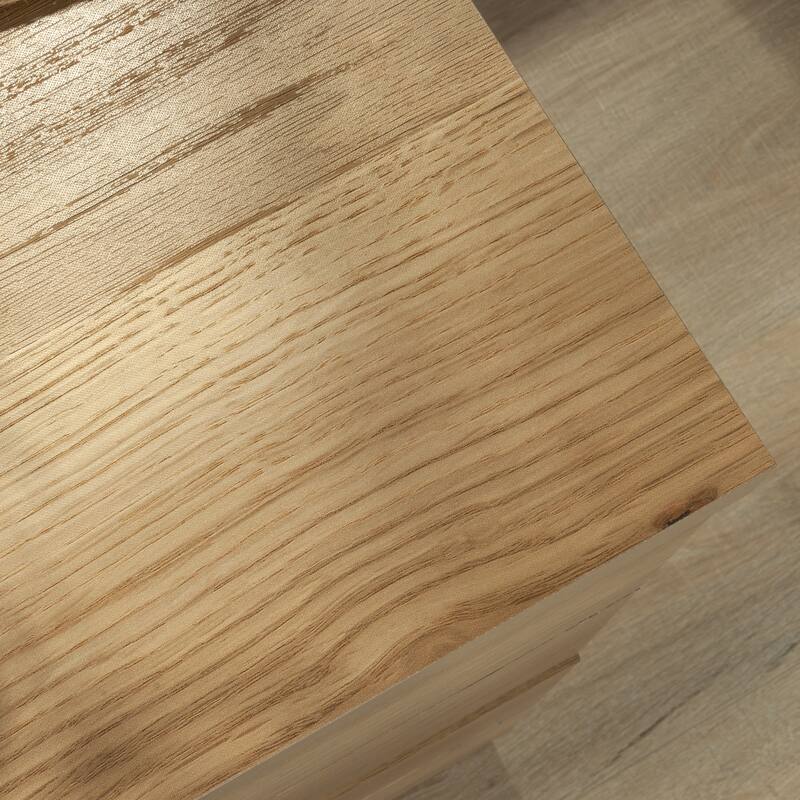 Wood Lateral File with Practical Storage, Brown