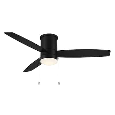 Atlantis Indoor/Outdoor 3-Blade FlushMount Fan 52in w/3000K Light Kit - 52 Inches
