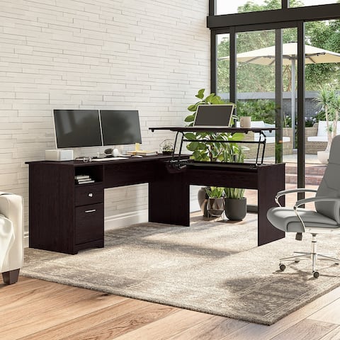 72W 3-position L-shaped Sit to Stand Desk by Bush Furniture