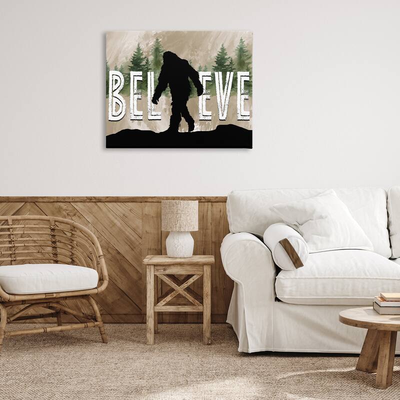 Stupell Believe Rustic Mythical Creature Canvas Wall Art Design By Nicole DeCamp
