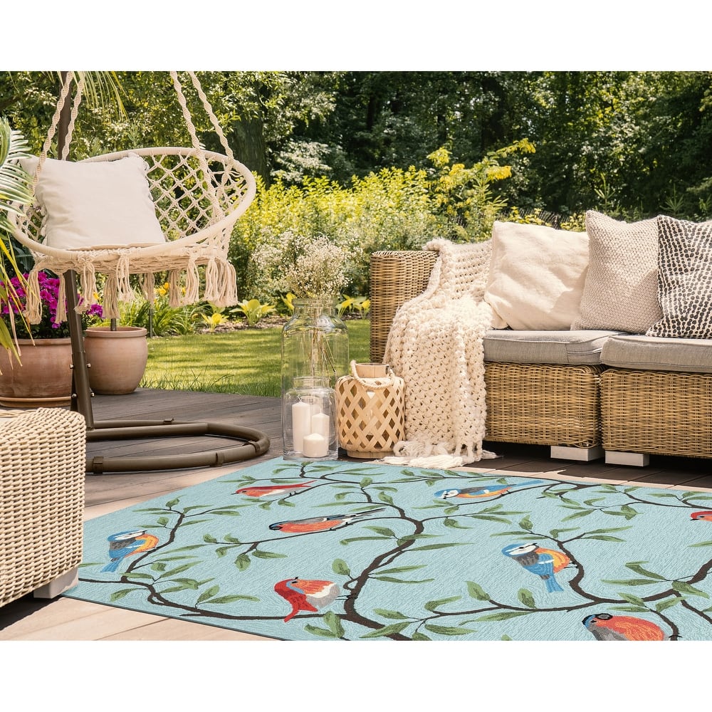 Liora Manne Ravella Birds On Branches Indoor/Outdoor Rug