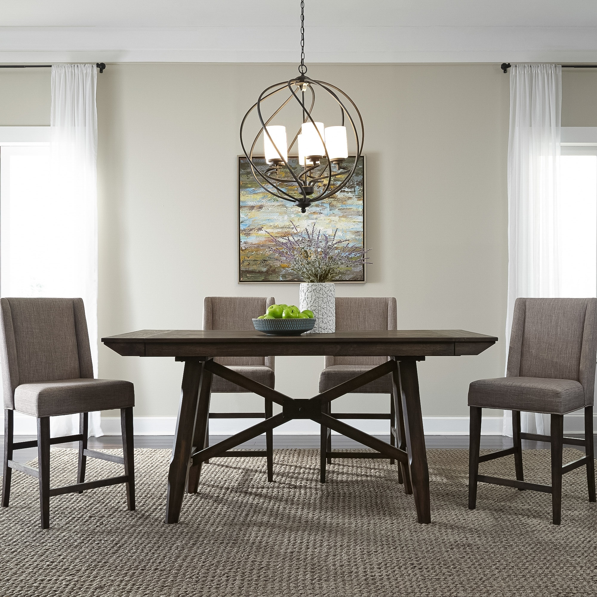 Liberty Furniture Double Bridge Opt 5 Piece Dining Set Counter Height Gathering Table