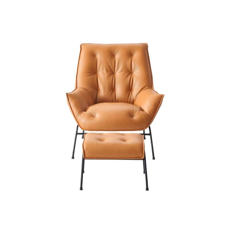 Dunnigan Tufted Accent Chair and Ottoman