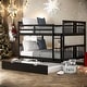 preview thumbnail 14 of 35, Full over Full Bunk Bed with Twin Size Trundle and Ladder