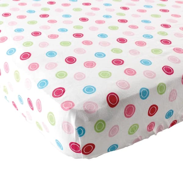 slide 1 of 1, Luvable Friends Baby Girl Fitted Playard Sheet, Pink Geometric, One Size - Pink Geometric - One Size One Size - Pink Geometric