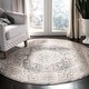 preview thumbnail 1 of 11, SAFAVIEH Vintage Boho Persian Ljubomila Oriental Polyester Rug with Fringe 5' Round - Dark Grey/Ivory - Round