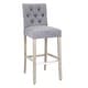 preview thumbnail 16 of 29, Carter 29" Button Tufted Bar Stool (Set of 2) Antique Gray Finish