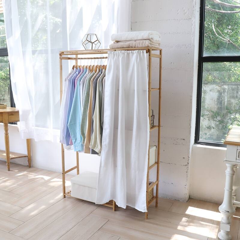 Free-standing Garment Rack Closet Organizer Coat Hanging Stand