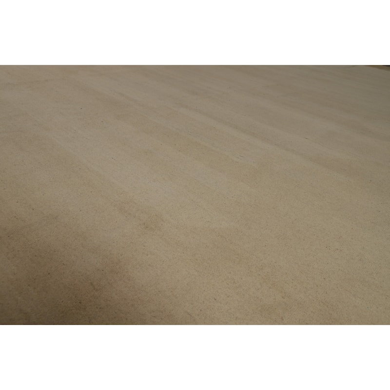 Hand Knotted Oriental 100% Wool Carpet Modern Solid Beige & Ivories Gabbeh Area Rug - 11' 11'' X 8' 8''