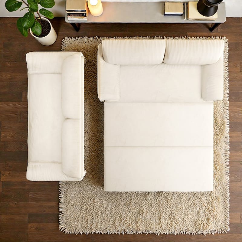 66" Pull Out Sofa Bed, 3-in-1 Convertible Queen Sleeper Sofa with Side Storage, Velvet Loveseat for Living Room Apartment