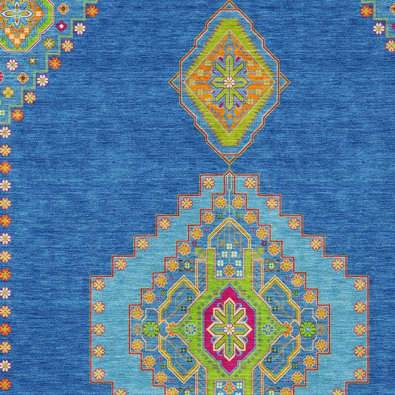 HomeRoots Oriental Traditional Rectangle Outdoor Rug