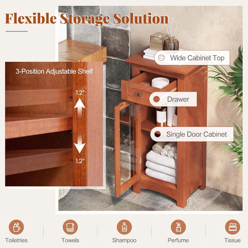 Freestanding Bathroom Storage Cabinet Narrow Bathroom Organizer