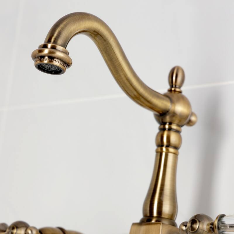 Willshire Two-Handle 2-Hole Wall Mount Bridge Kitchen Faucet