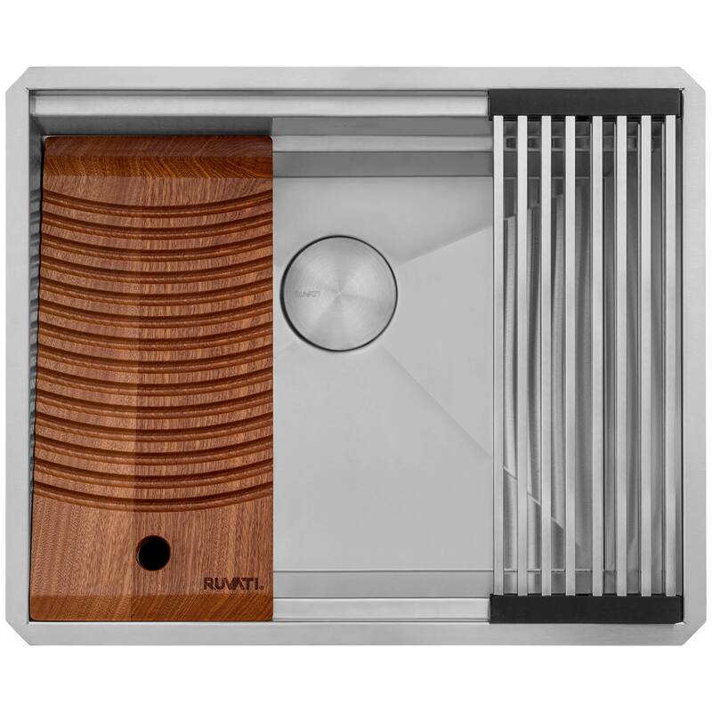 Ruvati 23 x 19 x 12 inch Deep Laundry Workstation Sink Undermount Stainless Steel - RVU6525