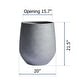preview thumbnail 6 of 28, DreamPatio La Mirada 1-piece Fiberstone Tapered Planter for Indoor/Outdoor 20x20x21.5 - Grey