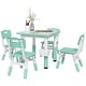 preview thumbnail 1 of 8, Kids Table and Chair Set, Height Adjustable 5 Piece Toddler Table and Chair Set with Storage Box - Green Green