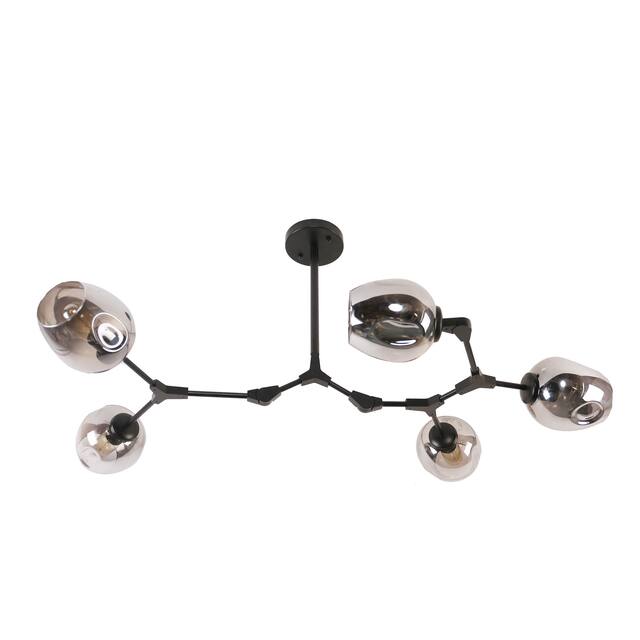 Belladepot Modern Full-angle Adjustable Chandelier with Smoked Glass Shades