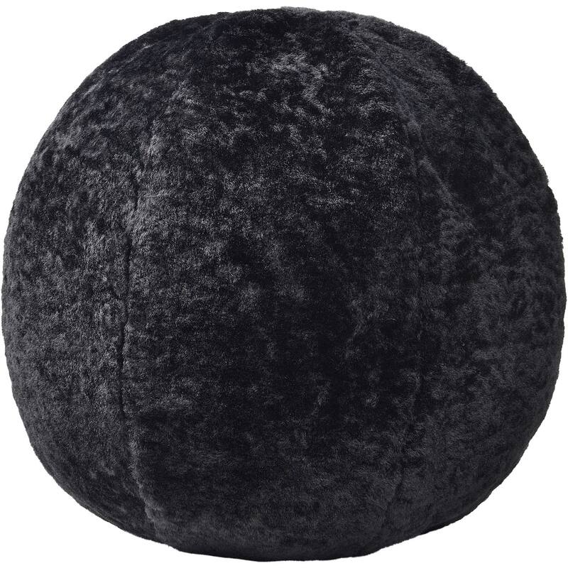 Solid Sphere Throw Pillow - 12" - Black