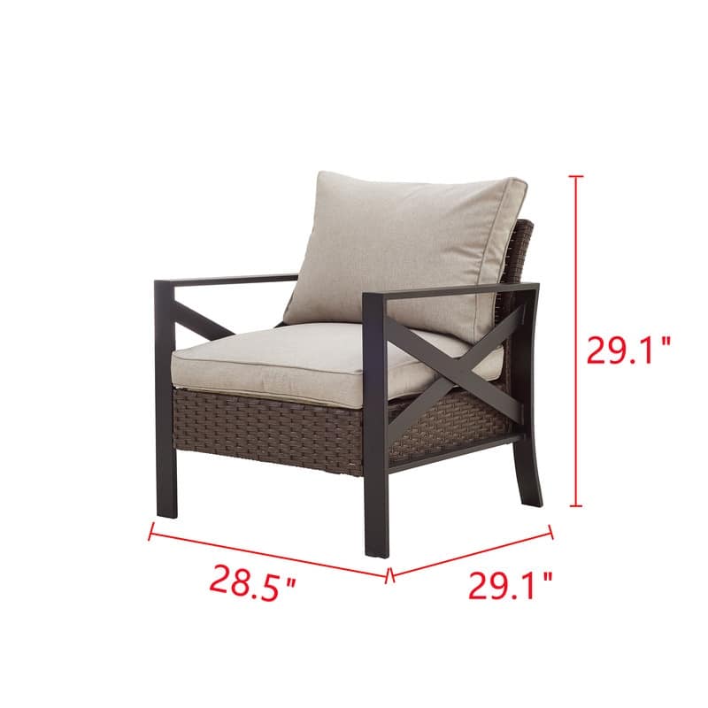 Patio Festival Outdoor X-Arm Collection Armrest Chair