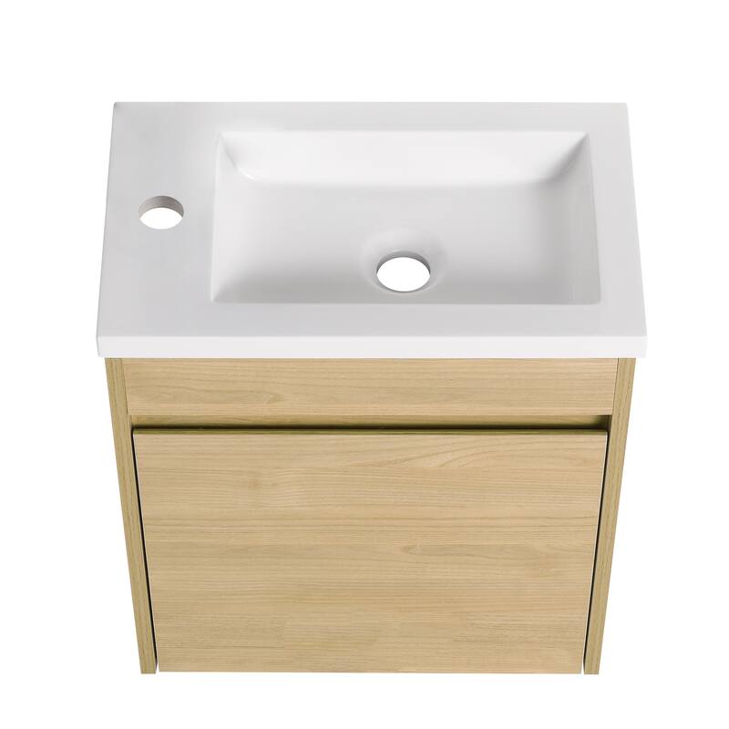 Topcraft 18-inch Wall Mount Bathroom Cabinet with Sink