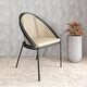 preview thumbnail 47 of 54, Urbane Modern Stylish Dining Chair with Vinyl Fabric Seat and Wicker Back for Dining Room & Kitchen, Set of 4