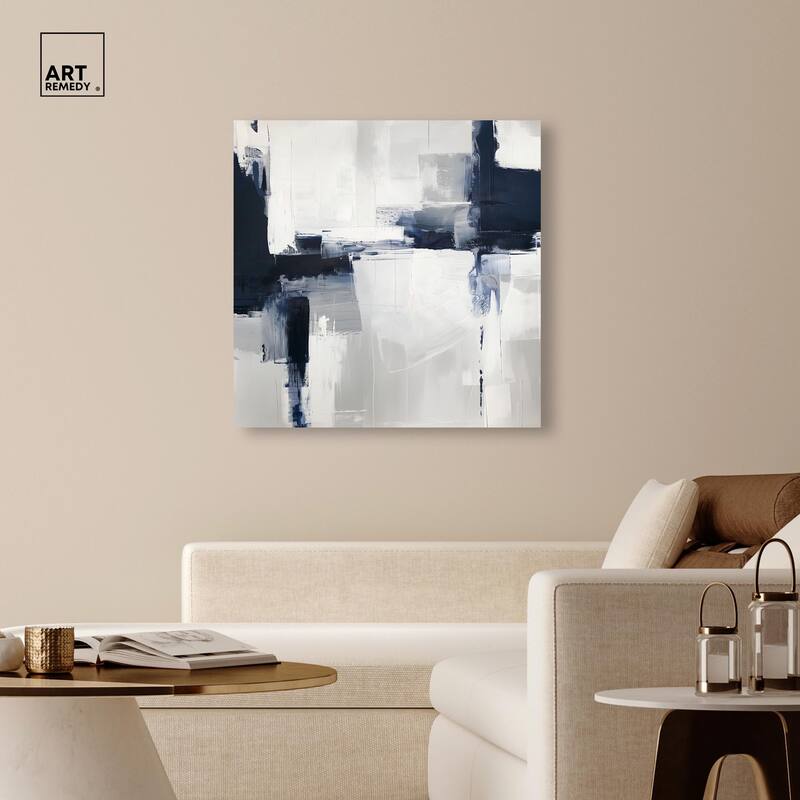 Porcelain Blue on White II Canvas by Art Remedy, Gallery Wrapped