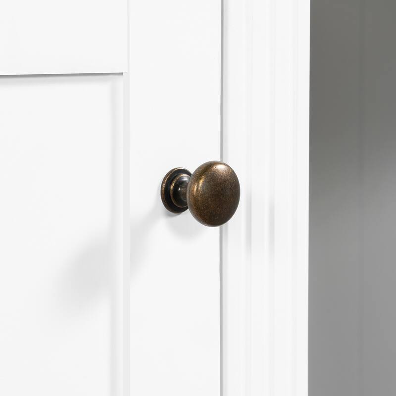 67-Inch Modern Executive Computer Desk with 2 Wooden Doors Storage Cabinet & 3 Drawers