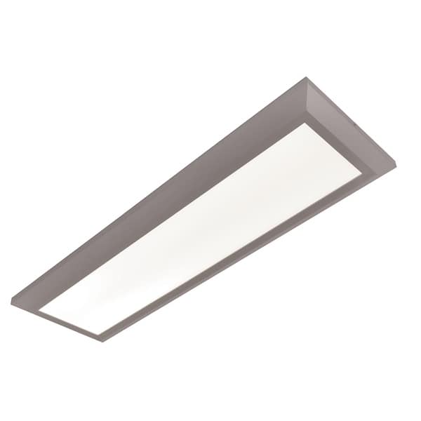 Atlas 1 Light Satin Nickel Led Rectangular Flush Mount White Acrylic Shade On Sale Overstock 28264601
