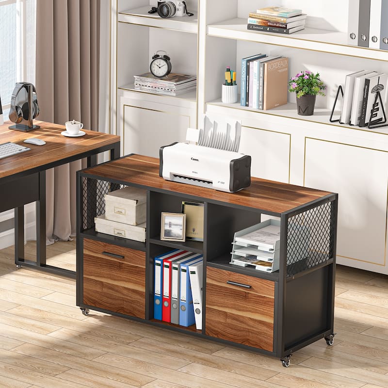Large Lateral File Cabinets Mobile Filing Cabinet for Home Office