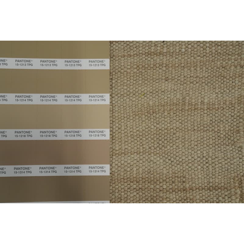 Hand Woven Southwestern Wool Beige Geometric Area Rug - 12' 1'' X 8' 9''