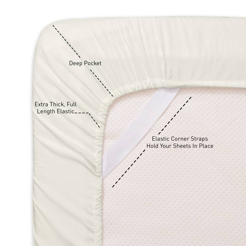 Sweet Home Collection 18"-24" Extra Deep Pocket, Double Brushed Microfiber Sheet Set
