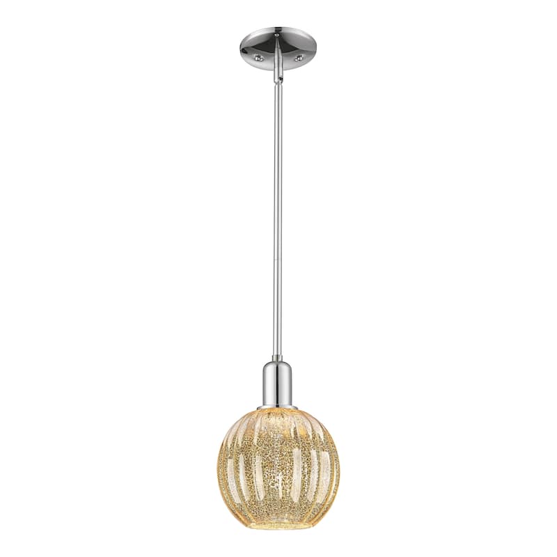 Innovations Lighting 716-1S-11-7 Preston Pendant Preston 7" Wide Mini - Polished Chrome / Mercury