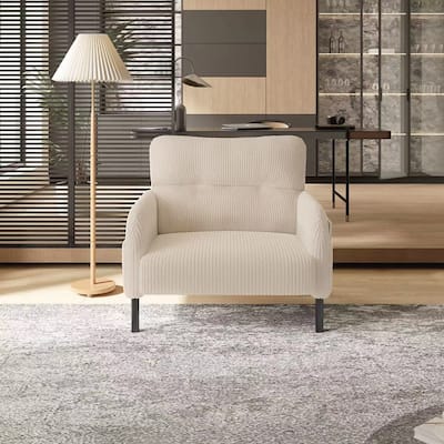 Comfortable Monochrome Single Person wide Seat Chair, Suitable for Living Rooms and Bedrooms